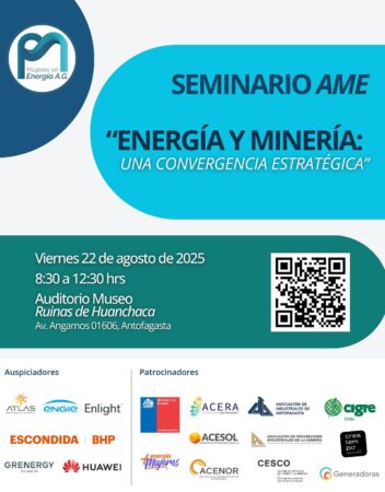 AME organiza el Seminario Regional Energía y Minería en Antofagasta para abordar la convergencia estratégica de ambos sectores
