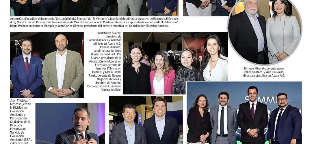 Amplia presencia de socias de AME en registro fotográfico del Summit de Transformación Energética de El Mercurio