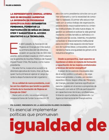 Presidenta de AME expone los ejes estratégicos de su gestión en entrevista con Revista Electricidad